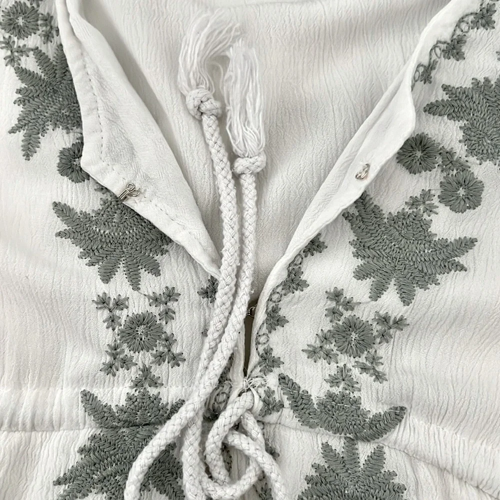 R. Vivimos / High~Low Embroidered Dress / Boho - Picture 11 of 16